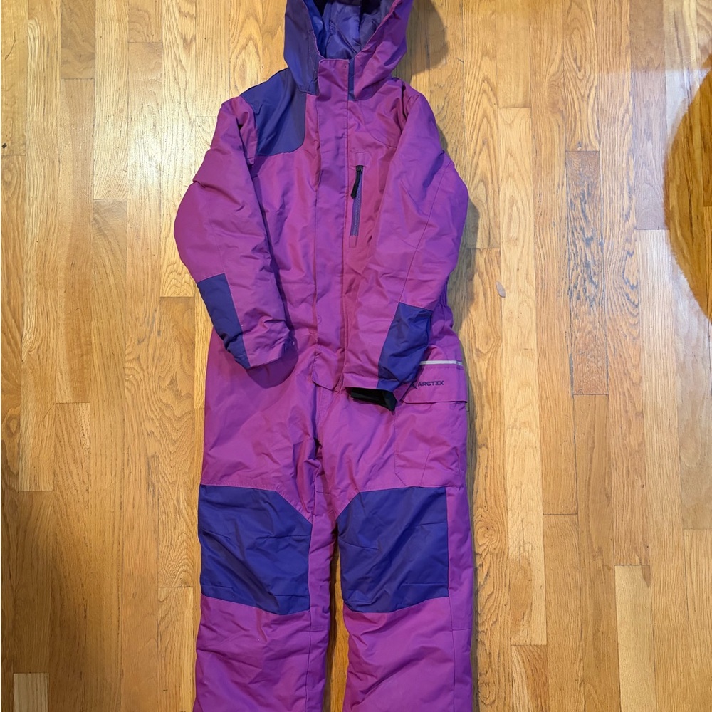 Arctic Purple and Pink Snowsuit with Hood